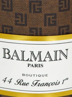 Women Balmain Coffee Cup Minaudière In Mini Monogram Canvas