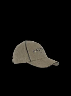 Balmain Cotton Canvas Cap With Paris Logo