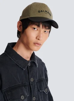 Balmain Cotton Cap With Logo