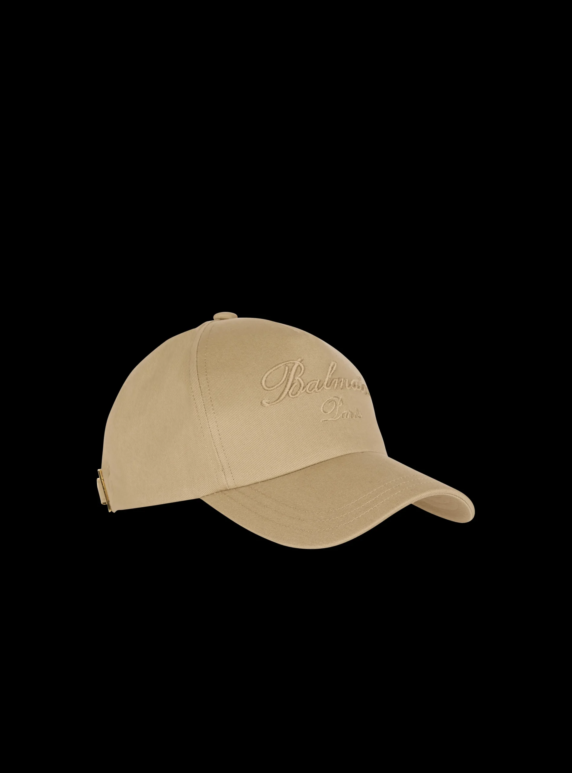 Balmain Cotton Cap With Signature Embroidery