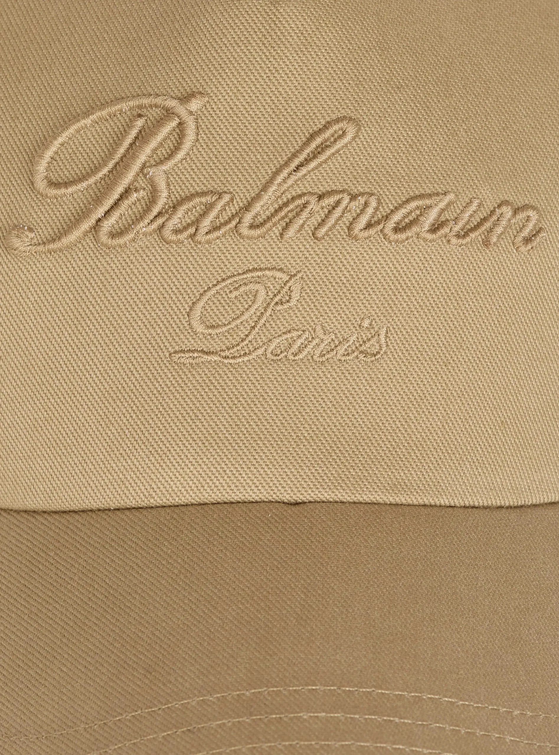Balmain Cotton Cap With Signature Embroidery
