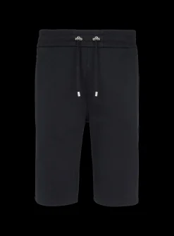 Balmain Cotton Shorts With Flocked Paris Logo