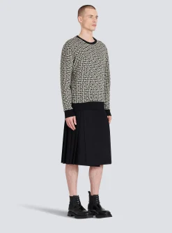 Balmain Cotton Sweatshirt With Monogram