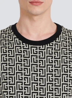 Balmain Cotton Sweatshirt With Monogram