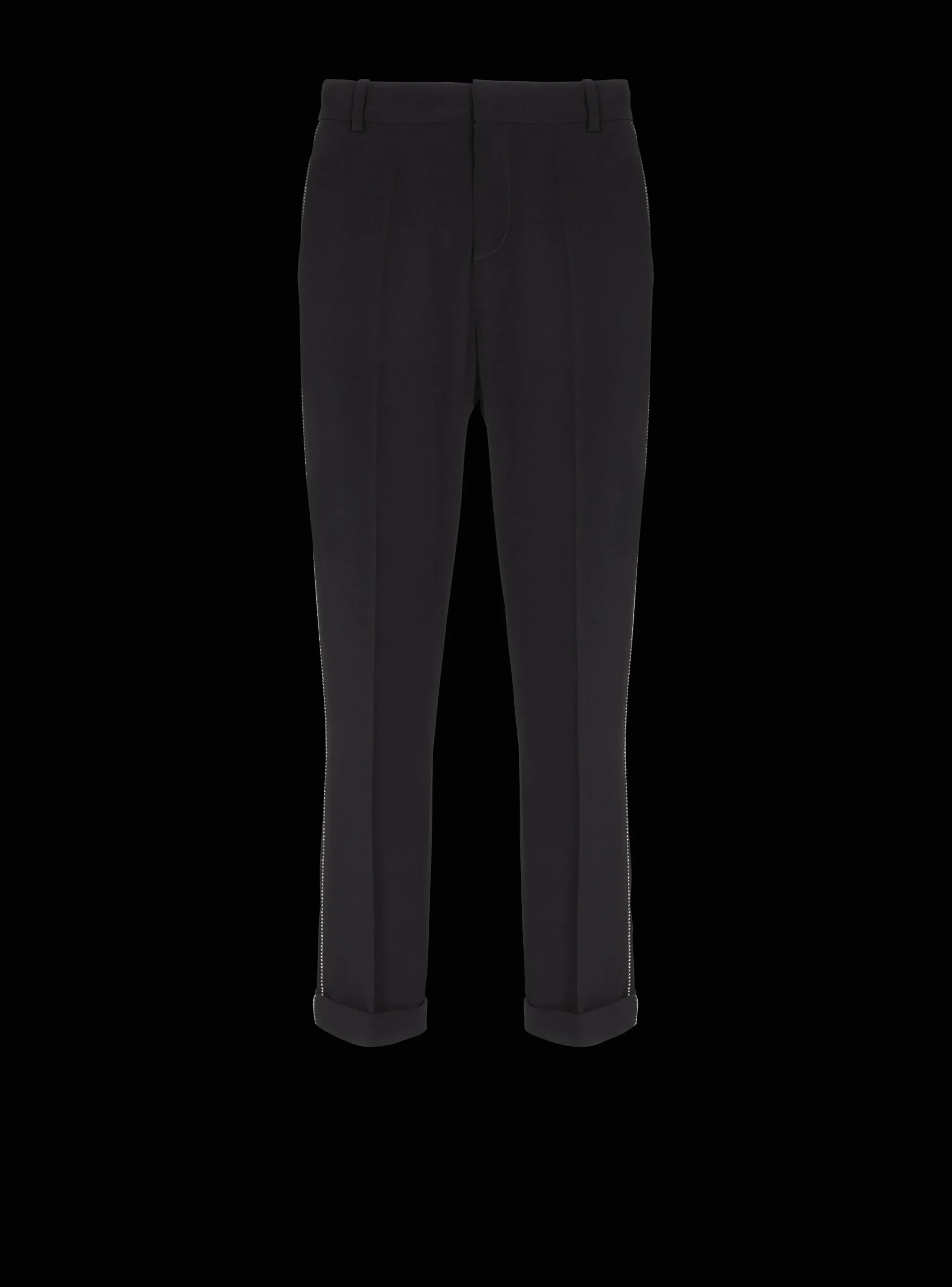 Balmain Crepe And Rhinestone Trousers