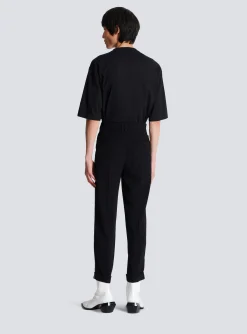 Balmain Crepe And Rhinestone Trousers