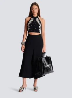 Women Balmain Crepe Culotte Skirt