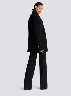 Women Balmain Crepe Jacket With Double-breasted Button Fastening