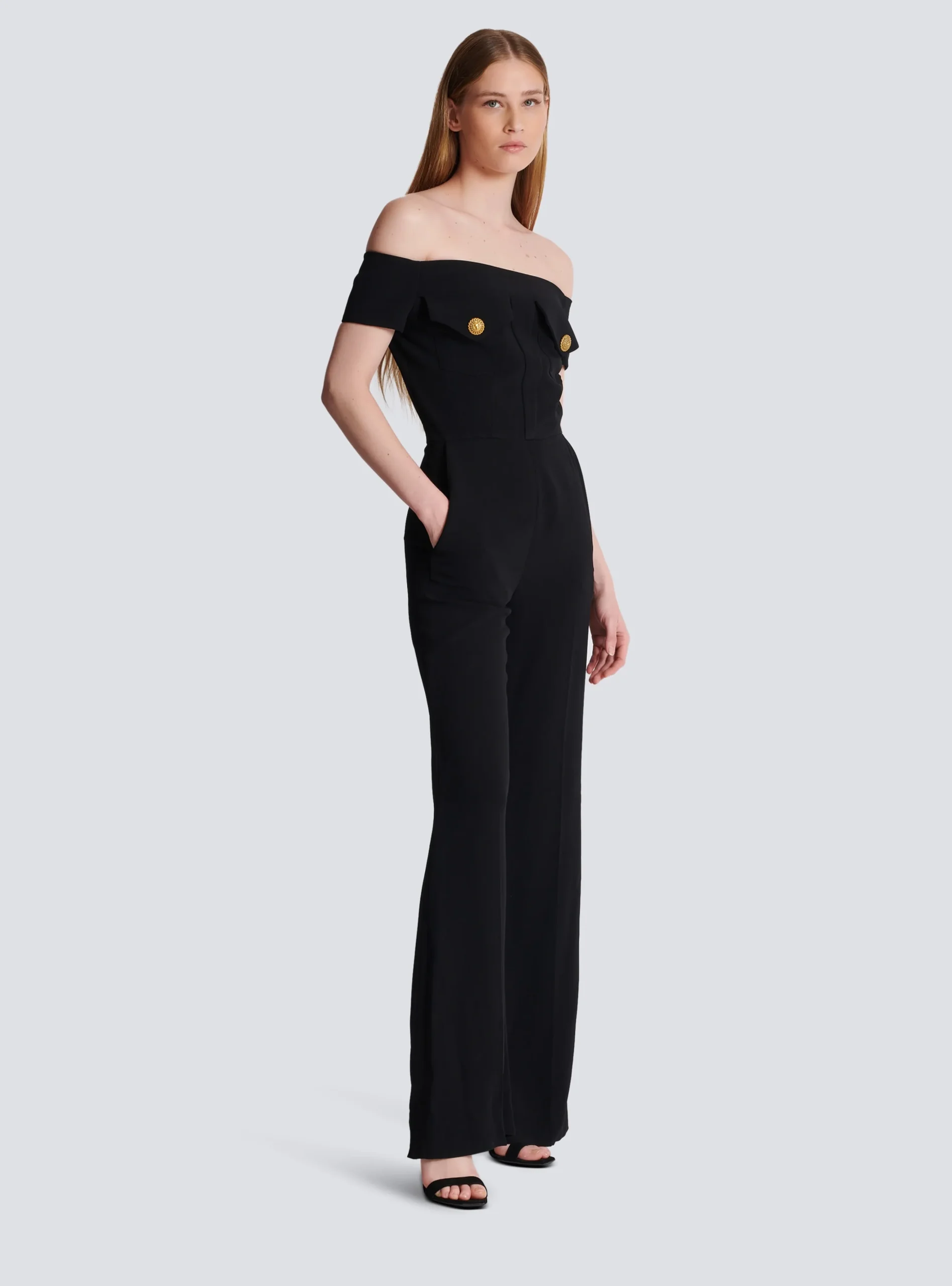 Women Balmain Crepe Jumpsuit