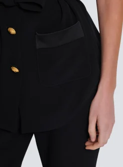 Women Balmain Crepe Safari Shirt