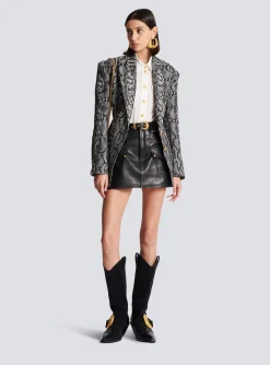 Women Balmain Crepe Shirt With Golden Buttons