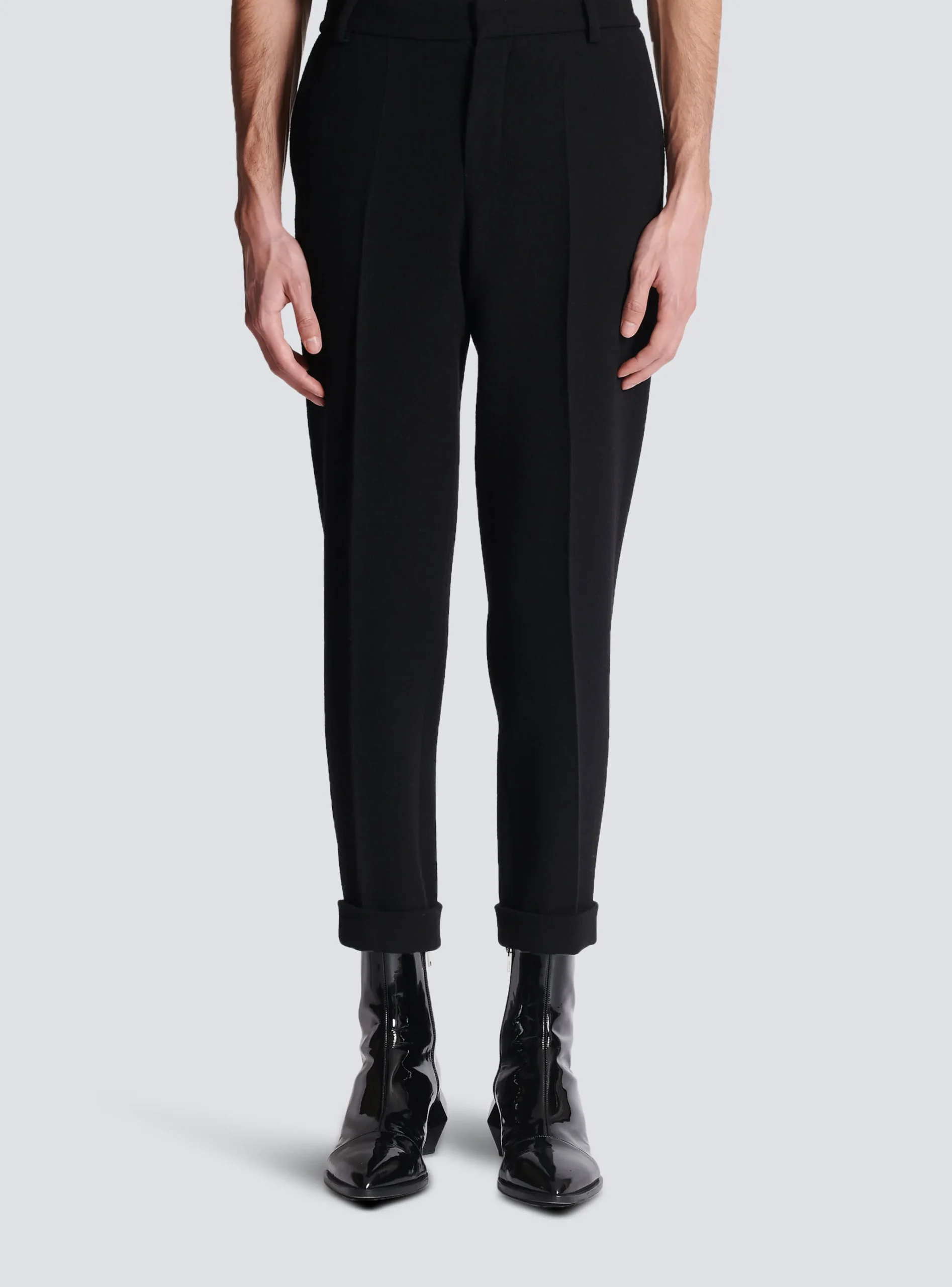 Balmain Crepe Straight-cut Trousers