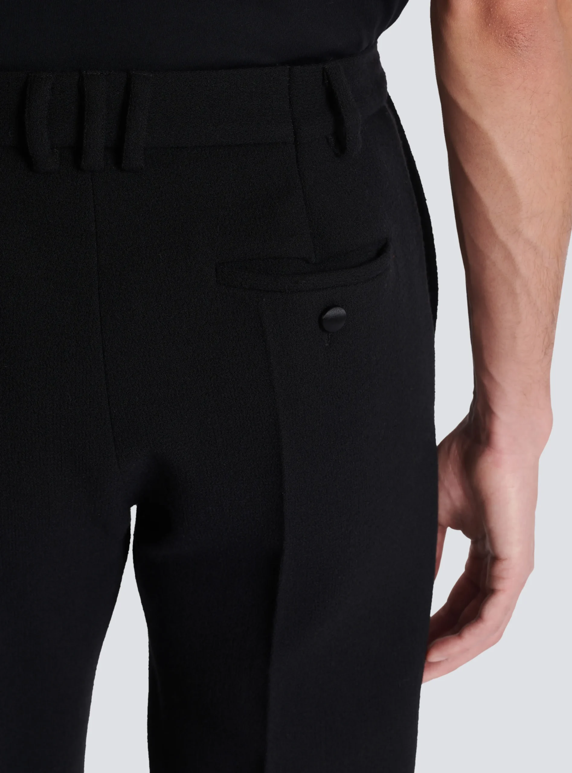 Balmain Crepe Straight-cut Trousers