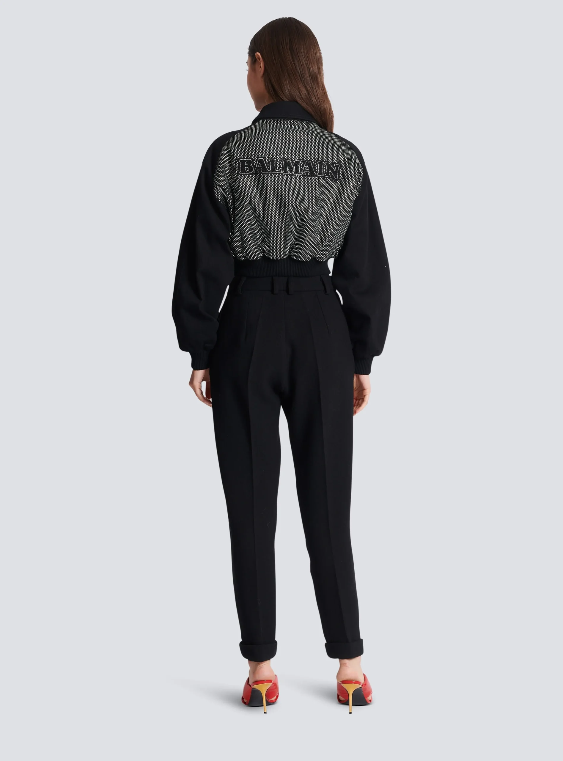 Women Balmain Crepe Trousers
