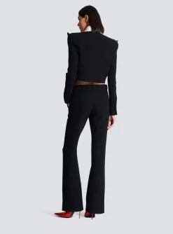 Women Balmain Cropped 6-button Crepe Jacket