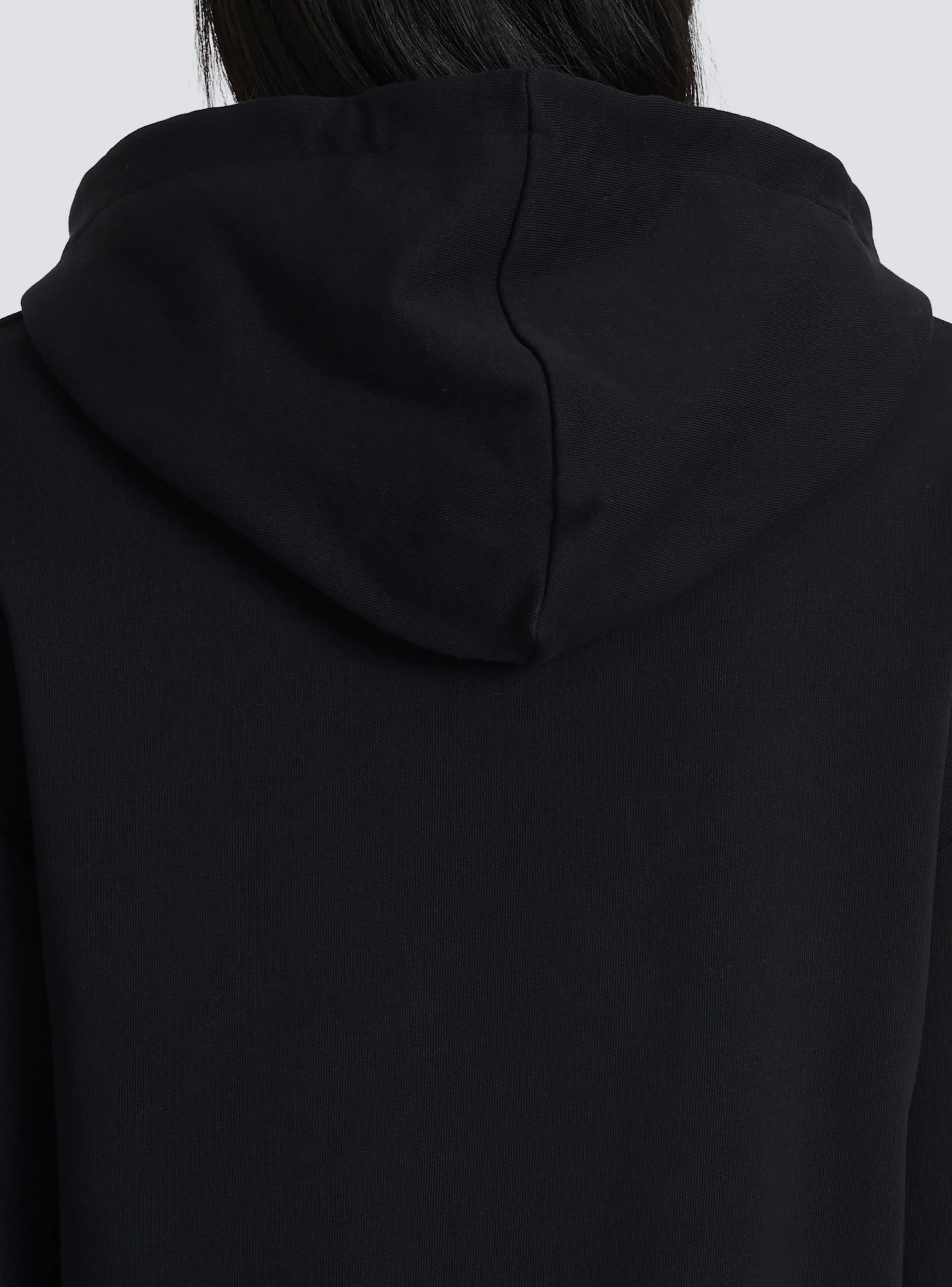 Women Balmain Cropped Eco-design Cotton Sweatshirt With Flocked Graffiti Logo