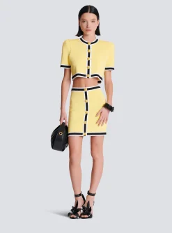Women Balmain Cropped Knit Cardigan