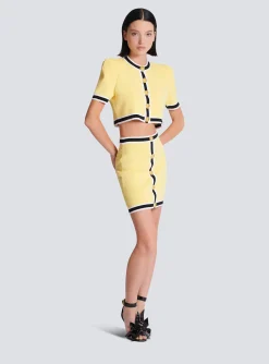 Women Balmain Cropped Knit Cardigan