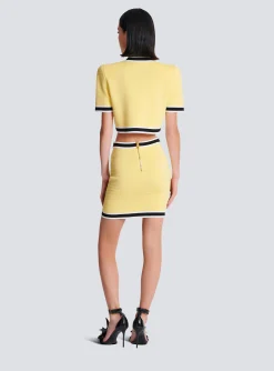 Women Balmain Cropped Knit Cardigan