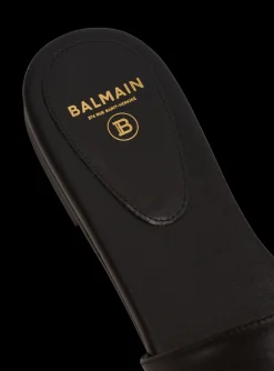 Women Balmain Dafne Smooth Calfskin Leather Mules
