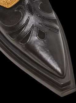 Women Balmain Dan Western Suede Leather Boots