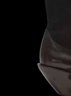 Women Balmain Dan Western Suede Leather Boots
