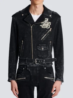 Balmain Denim Biker Jacket