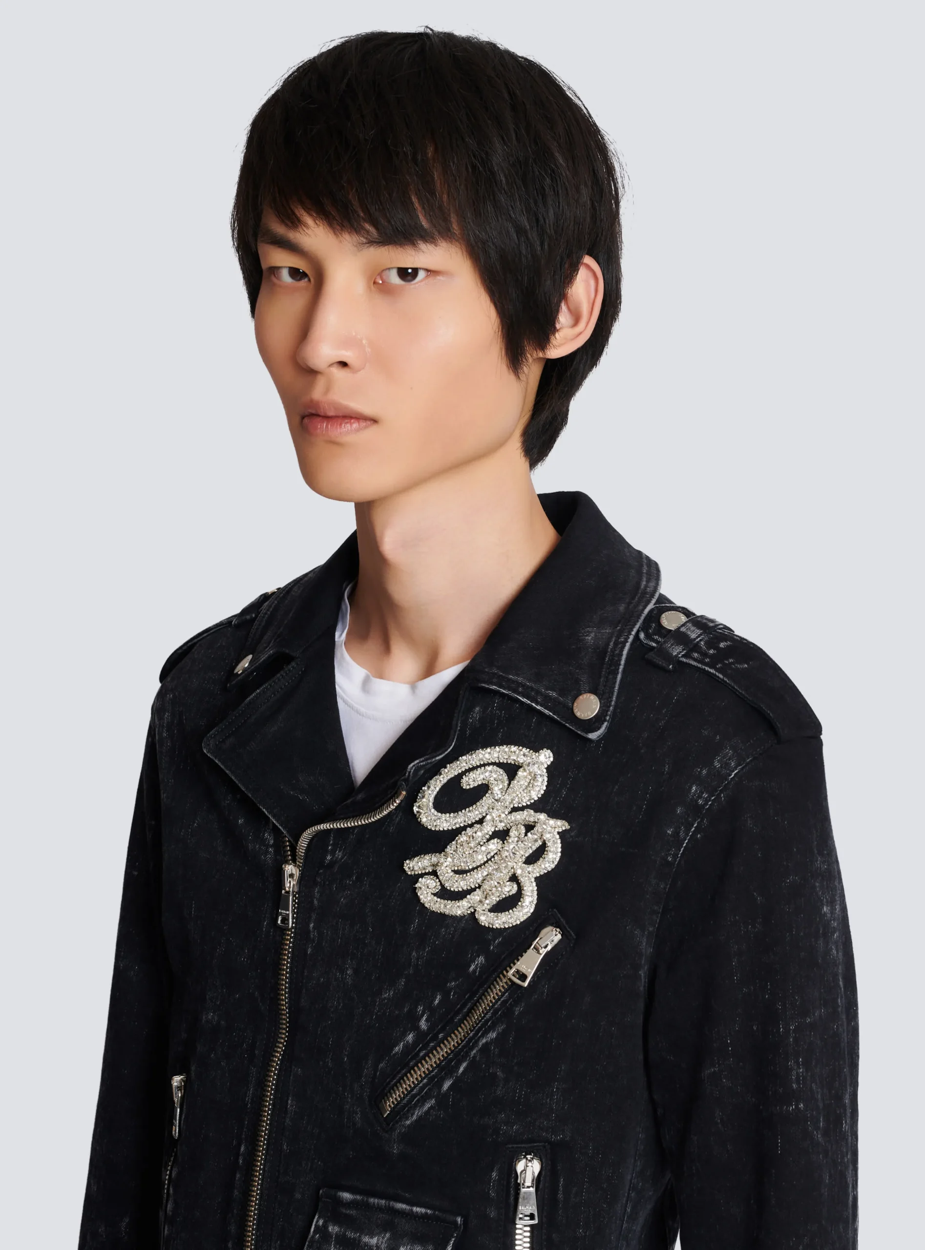 Balmain Denim Biker Jacket