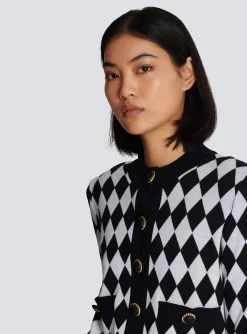Women Balmain Diamond Knit Cardigan