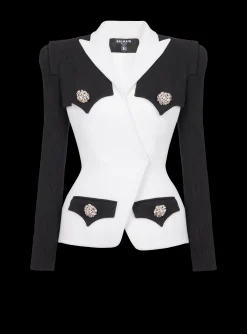 Women Balmain Double Crepe Jacket
