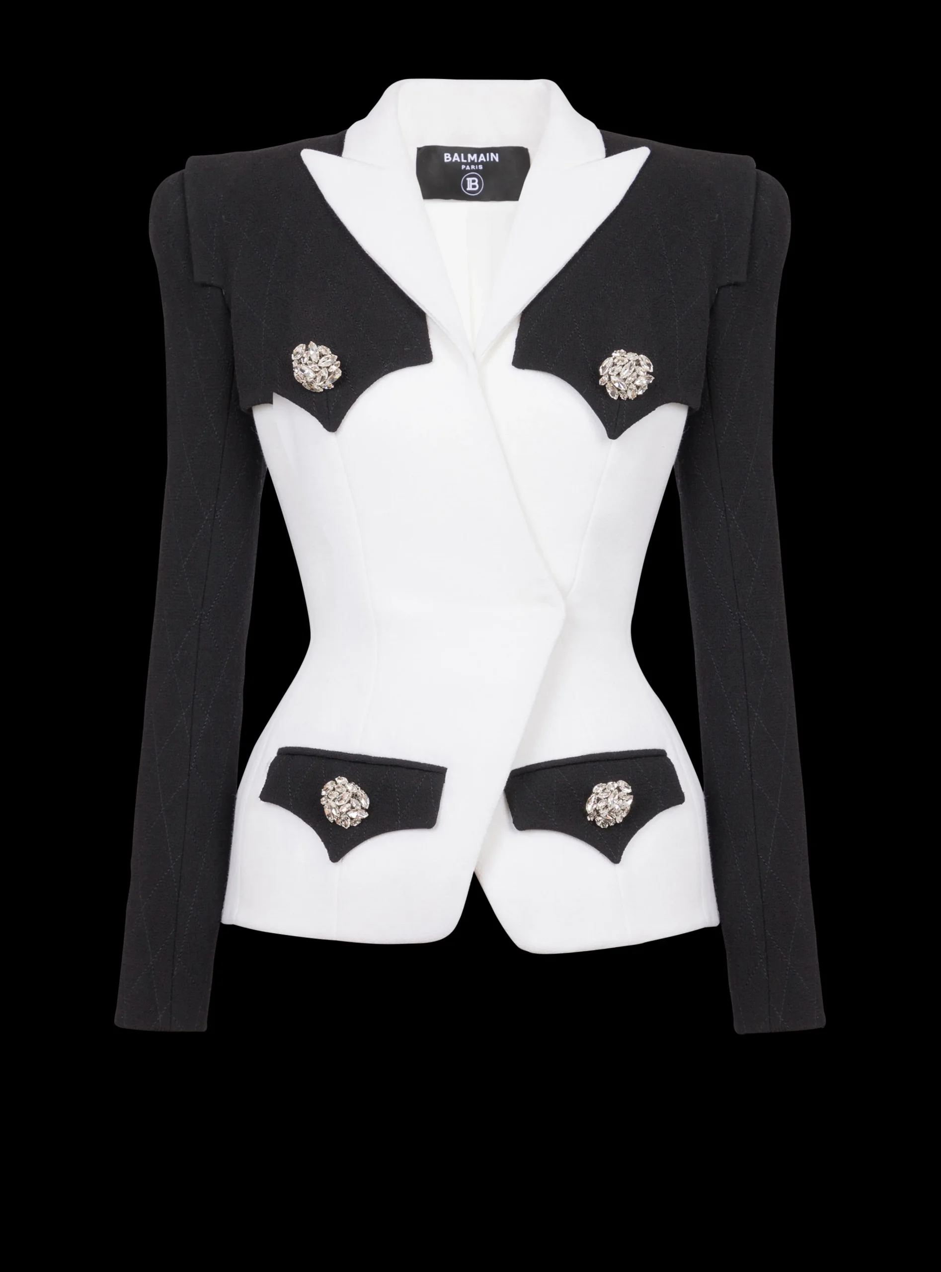 Women Balmain Double Crepe Jacket