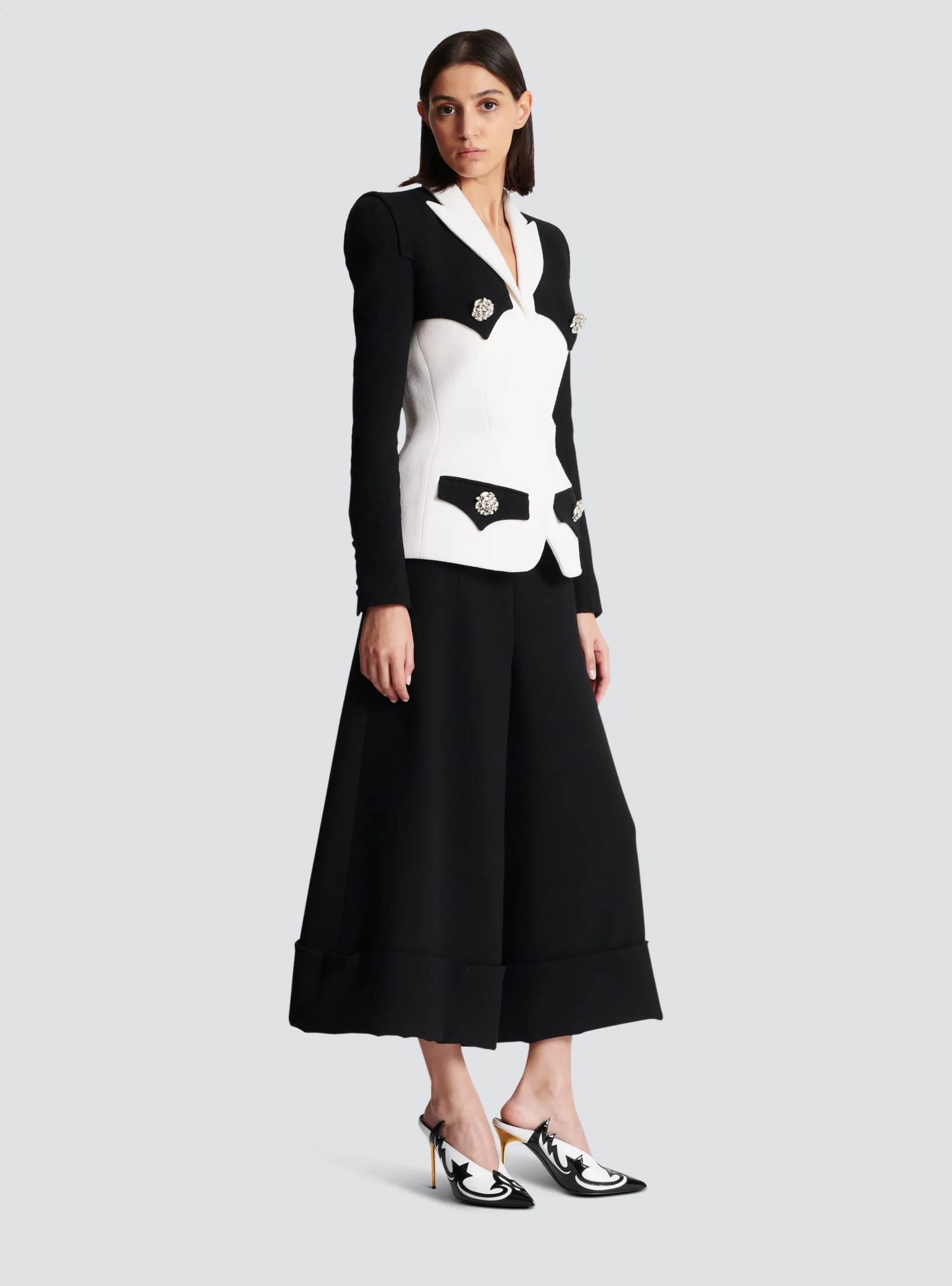 Women Balmain Double Crepe Jacket