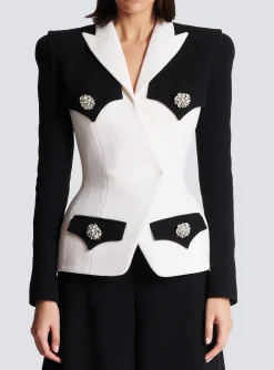 Women Balmain Double Crepe Jacket