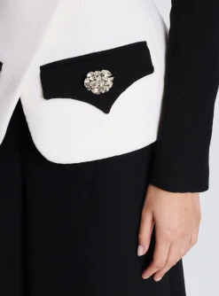Women Balmain Double Crepe Jacket