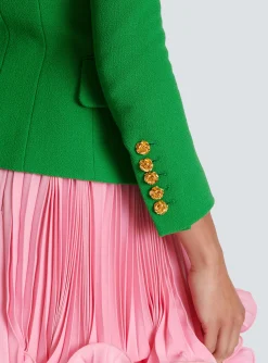 Women Balmain Double Crepe Suit Jacket