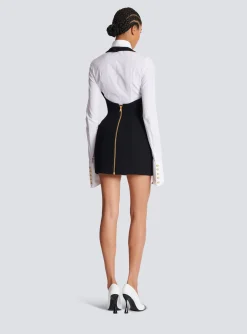 Women Balmain Double Crepe Tulip Skirt