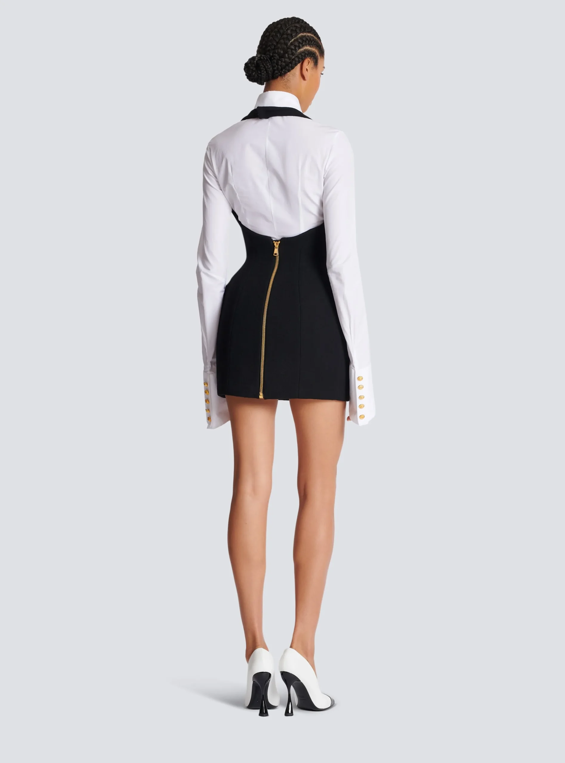 Women Balmain Double Crepe Tulip Skirt