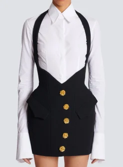 Women Balmain Double Crepe Tulip Skirt