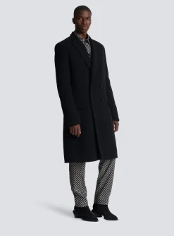 Balmain Double Face Wool And Cashmere Coat