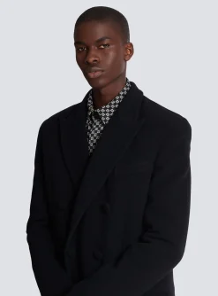 Balmain Double Face Wool And Cashmere Coat