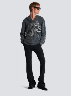 Balmain Dragon Embroidered Sweatshirt