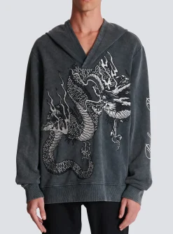 Balmain Dragon Embroidered Sweatshirt