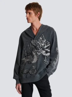 Balmain Dragon Embroidered Sweatshirt