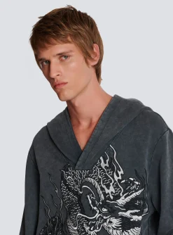 Balmain Dragon Embroidered Sweatshirt