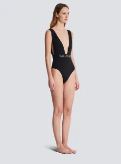 Women Balmain Draped Swimsuit