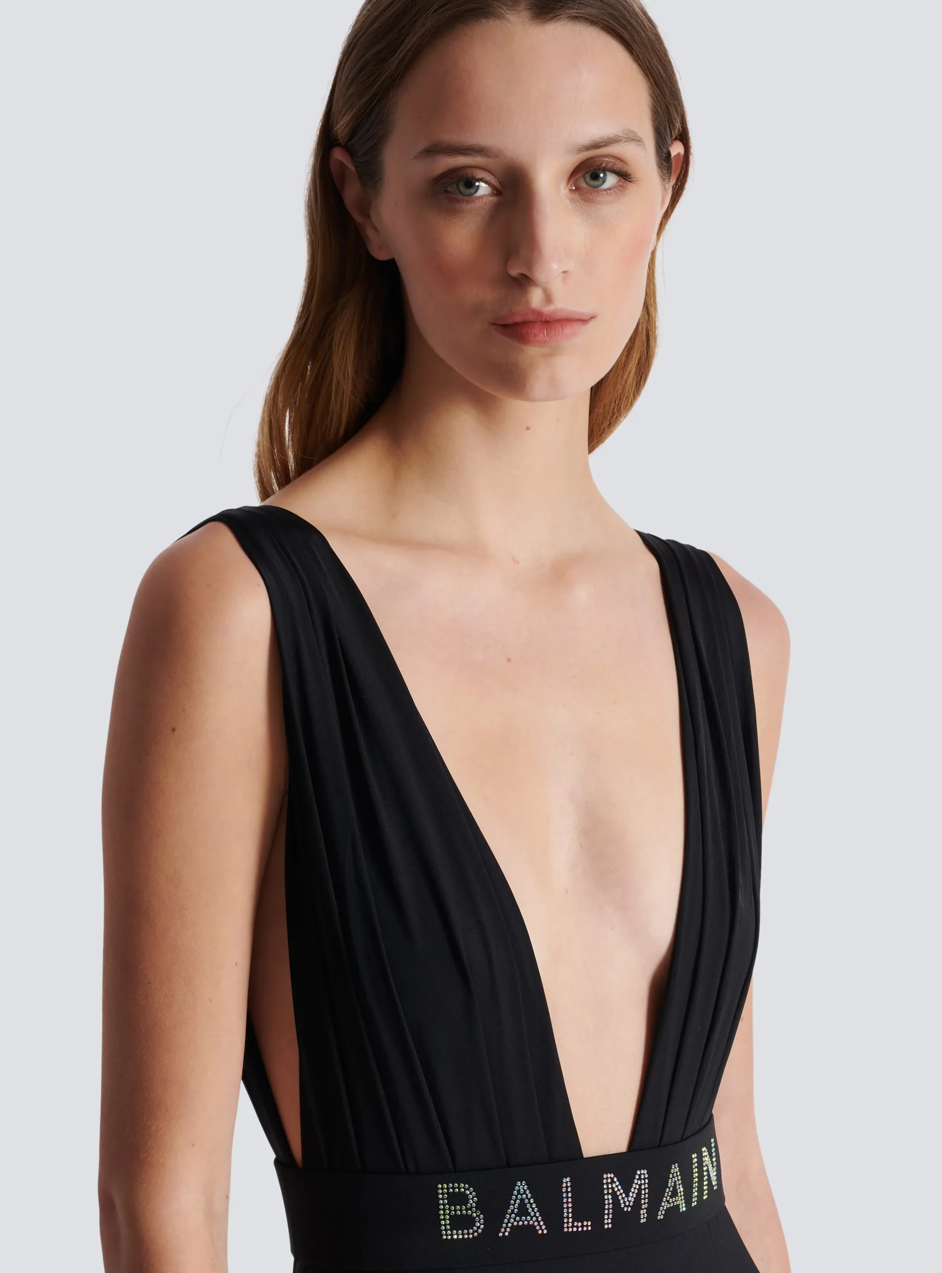 Women Balmain Draped Swimsuit