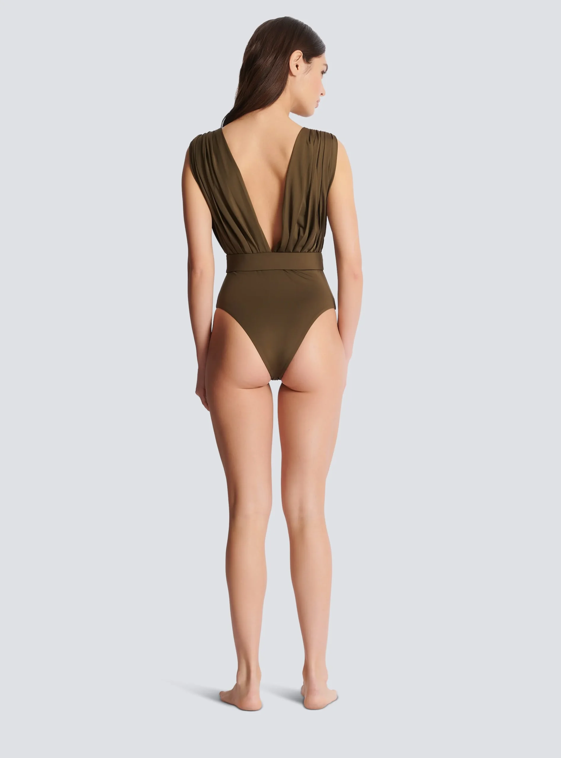 Women Balmain Draped Swimsuit
