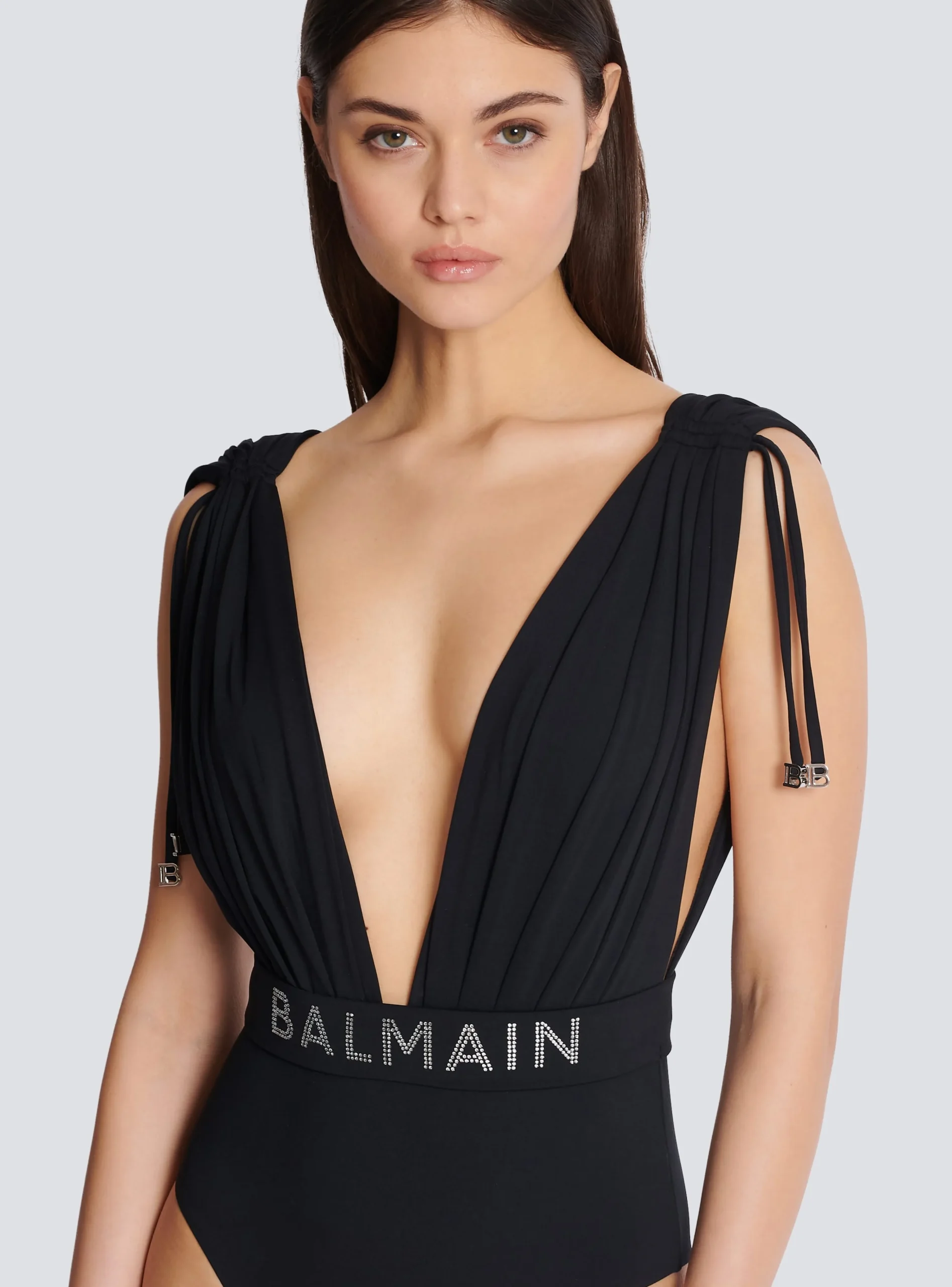 Women Balmain Draped Swimsuit