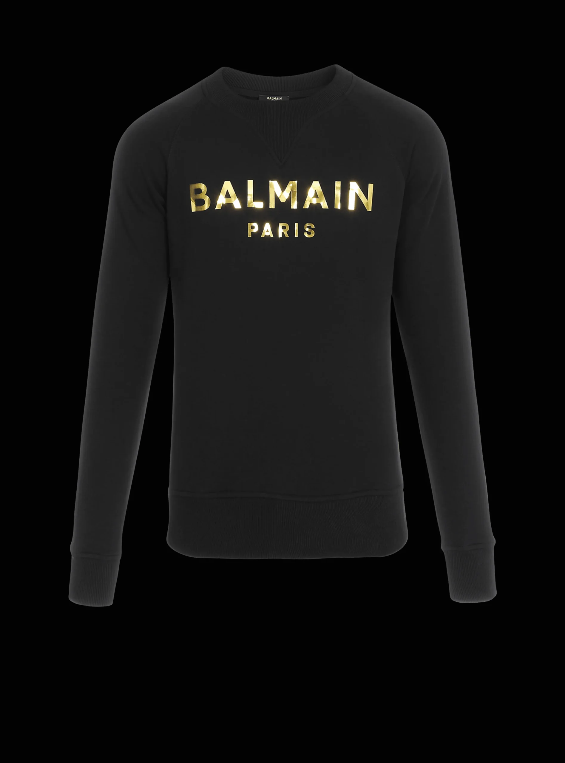 Balmain Eco-designed Cotton Sweatshirt With Paris Logo Print