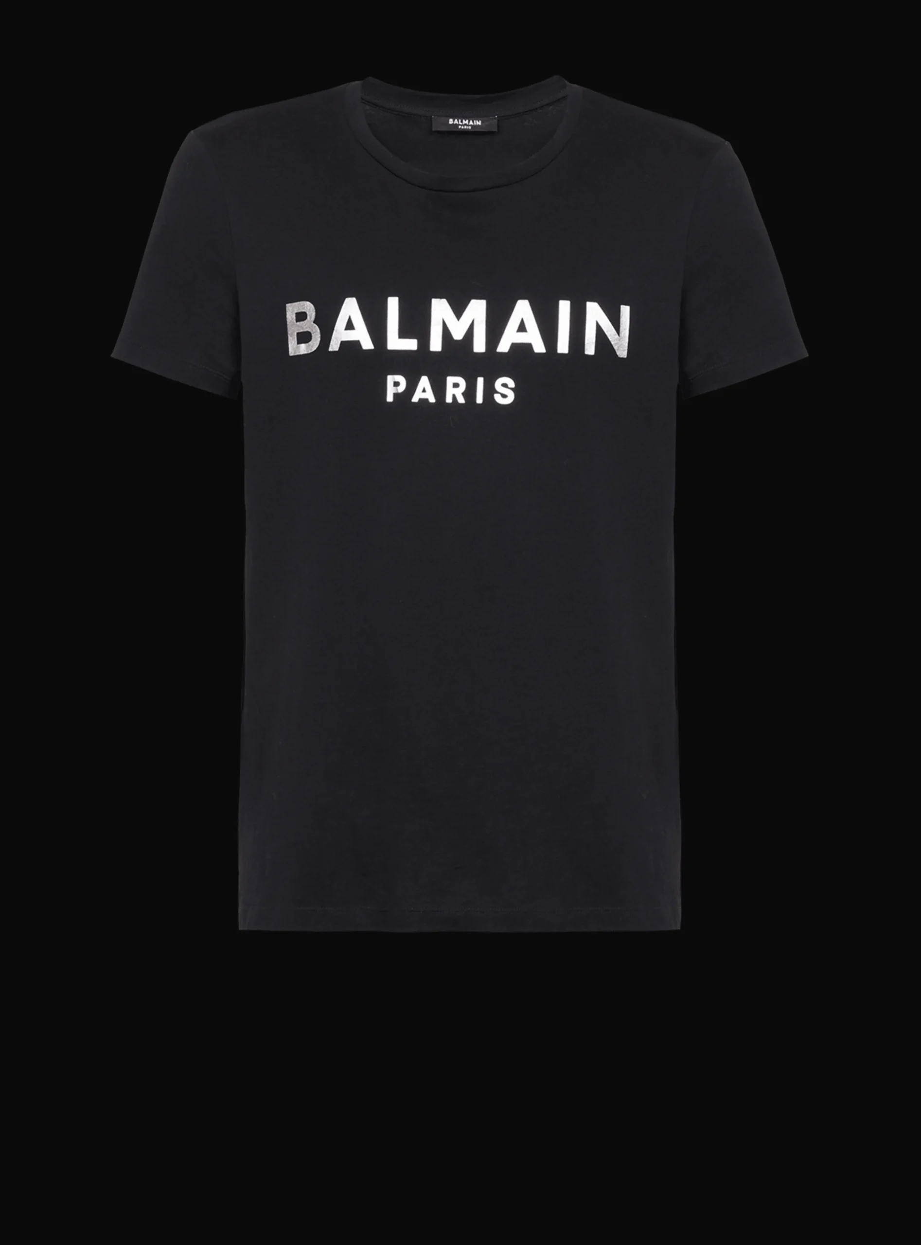 Balmain Eco-designed Cotton T-shirt With Paris Logo Print